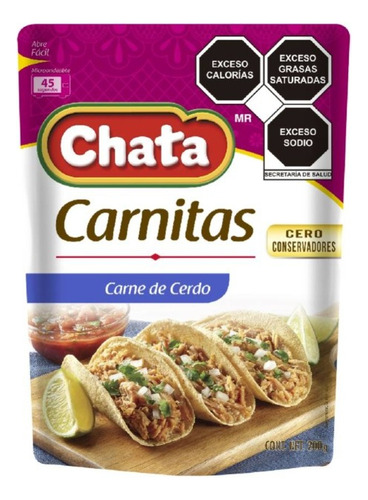 2 Pza Carnitas De Cerdo Chata Pouch 200 G