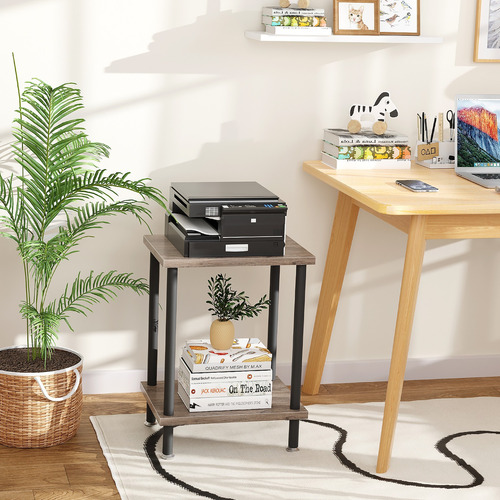 Mesa De Noche Buró Para Recámara Mesa Auxiliar Apilable
