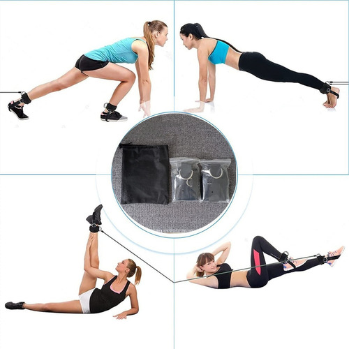 Para Par Grilletes Para Tobillo Con Talonera Gym Abductor