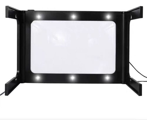 .. Lupa Plegable De 2,5 Luces Led Con Soporte, Tamaño Grande