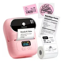 Comprar Mini Impresora Etiquetadora Termica Portatil M110 +  Rollos Rosa