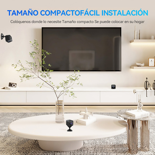 Mini Cámara, Hd 1080 Mini Cámara De Seguridad, Pequeña Cámara Wifi Inalámbrica Con Visión Nocturna Con Ir Alarma Detección De Movimiento Grabación, Función De Intercomunicación 009 Hotu