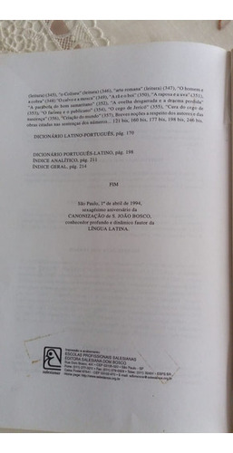 Programa De Latim = Autor Úlio Comba = Ano De 1998 = Introdução A Língua Latina (Usado)