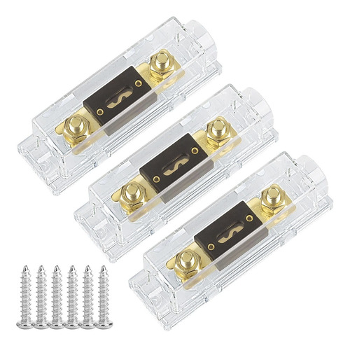 Hamolar 3 Pack 300 Amp Anl Fuse Holder Block 0/2/4/8 Gauge A