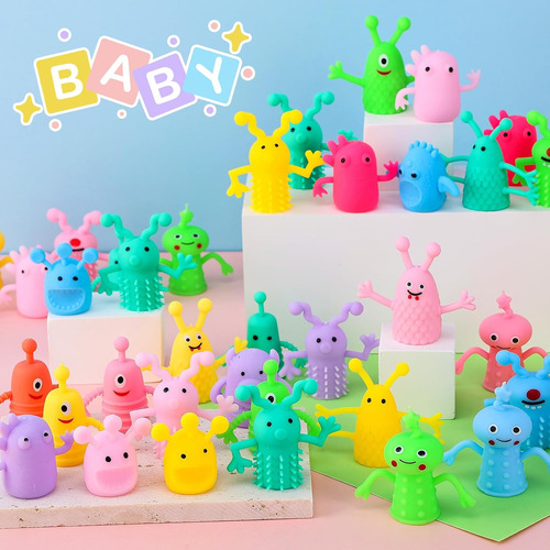 80 Pcs Finger Puppets Toys Cute Monster Finger Puppets So...