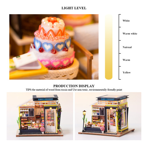 Kit De Casa De Muñecas En Miniatura Para Bricolaje Con Muebl