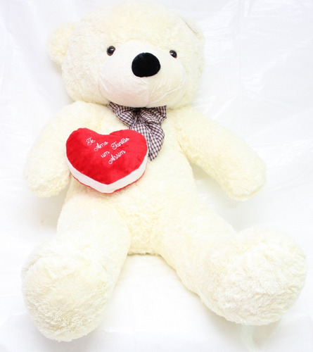 Ursinho Urso 120cm De Pelúcia Romantico Love Ted Com Coração