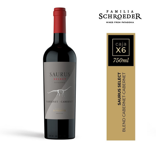 Vino Saurus Select Blend Cabernet- Cabernet Caja X6 Unidades