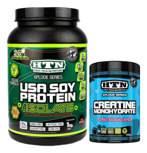 Combo Usa Soy Protein 1kg + Creatina Htn 250 Gr Apto Vegano