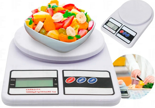 Balança Digital De Precisão Cozinha 10kg Nutrição E Dieta Capacidade máxima 10 kg Cor Branco