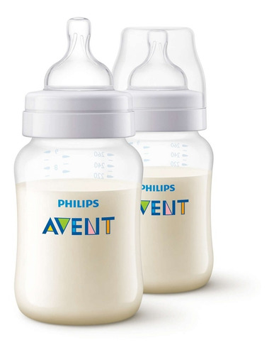 Biberon Avent 260 Ml Classic  9oz 2pz Anticolicos Scf563/27