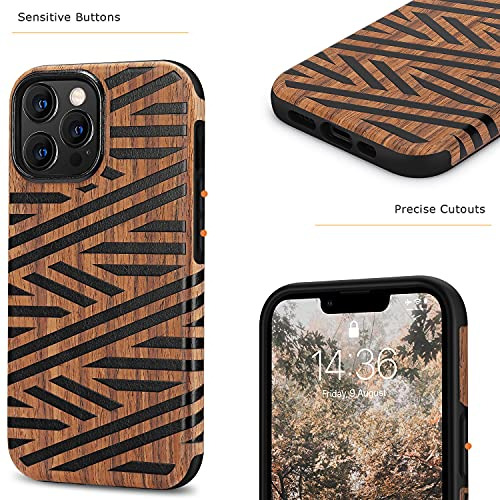 Funda Para iPhone 13 Pro Madera Granulada Con Diseño De Cuer