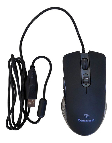 Mouse Gamer SWORD SHADOW RGB Com Fio Conexão Usb Teccon M710 6400dpi Cor Preto Atacado