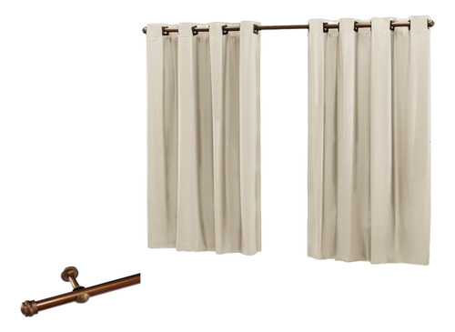 Cortina Blackout Pvc 2,00m X 1,60m C/ Varão 2m Incluso