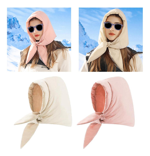 2 Colores De Moda Pañuelo A Prueba De Viento Con Capucha