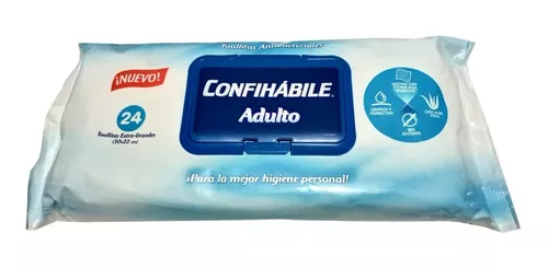 Toallitas Húmedas Confihábile Antibacteriales Adulto, 48 pzas.