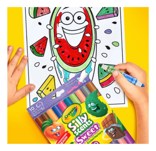 Marcadores Crayola 10 Piezas Con Olor Silly Scents Xchws C
