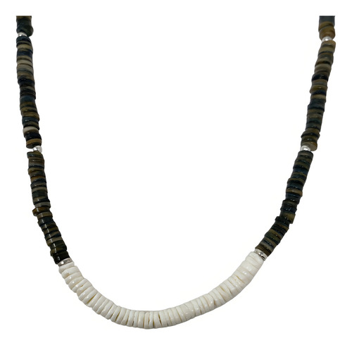 Collar Sarosa De Acero Inoxidable Lux De Moda Para Hombre Color Cuentas