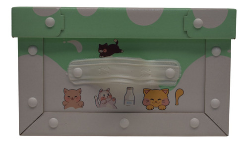 Caja Baulera Organizadora Mediana Gatitos 39x30x18cm