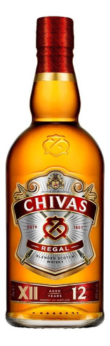 Chivas Regal botella whisky blended scotch 12 años 750ml