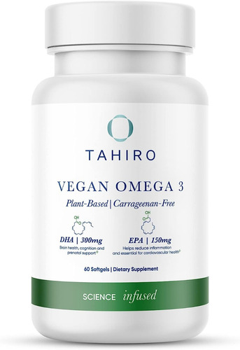 Suplemento Vegan Omega 3  Con 300mg De Algas A Base De Dha,