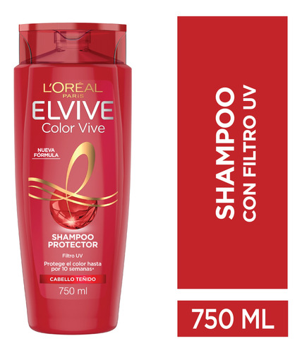 Shampoo L'oréal Paris Elvive Color Vive Filtro Uv 750ml