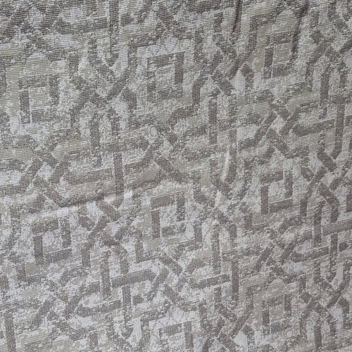 Tela Por Metro Jacquard Nórdico Rústico 3.2m Ancho Beige Abstracto