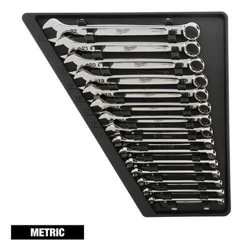 Kit De 15 Llaves Combinadas Metricas Milwaukee 48229515