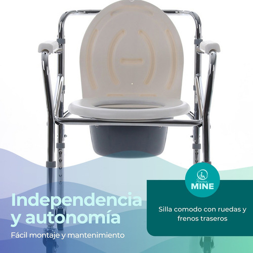 Silla Comodo 3 En 1 Con Ruedas Y Frenos Traseros Sc-820