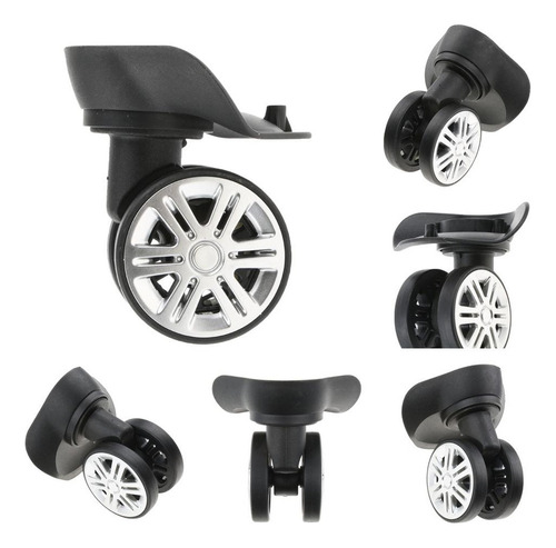 W 3 Pares A09 Ruedas Giratorias De Doble Rodillo Maleta