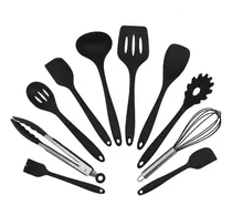 Comprar Kit Colheres Silicone 10 Peças Utensílios Cozinha Resistente