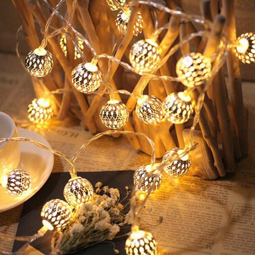Hada Con 30 Led Moroccan Balls String, Funciona Con Pilas