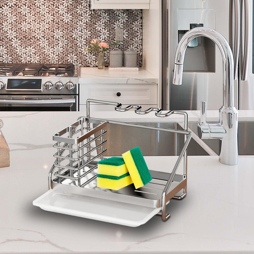 Soporte De Esponja Para Fregadero De Cocina, Escurridor