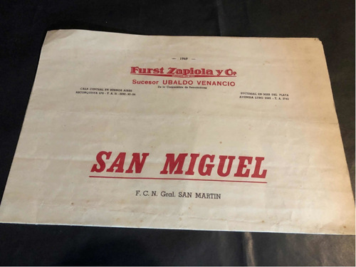 Antiguo Plano San Miguel. 53318.
