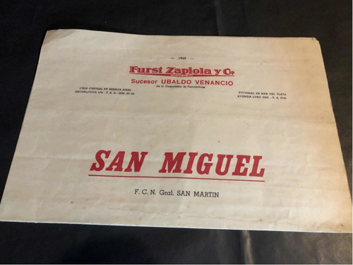 Antiguo Plano San Miguel. 53318.