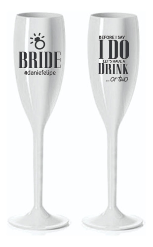 30 Taças Acrílico Personalizadas Bride E Team Bride Noiva