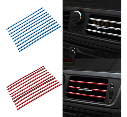 20x Azul + Rojo Micro Moldeado 20cm Interior Coche Vent