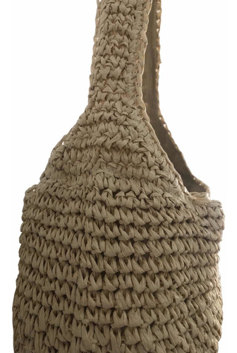 Bolsa Playa Moda Tejida. Bolsa Boho Rafia Al Hombro Borlas
