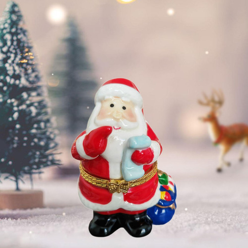 3 Joyero Navideño Con Bisagras Para Decoración Papá Noel