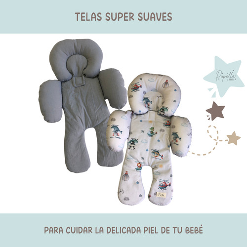 Reductor Huevito Bebe Cochecito Universal Reversible Algodon A Volar