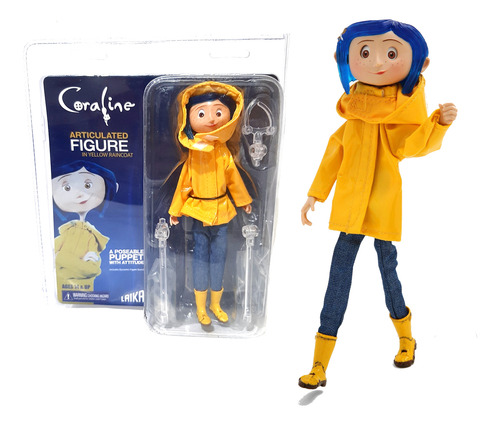 Neca Coraline Con Chubasquero Amarrillo - Figura De Acción