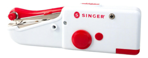 Mini máquina de coser  de mano Singer Máquina manual de costura básica portable blanca y roja
