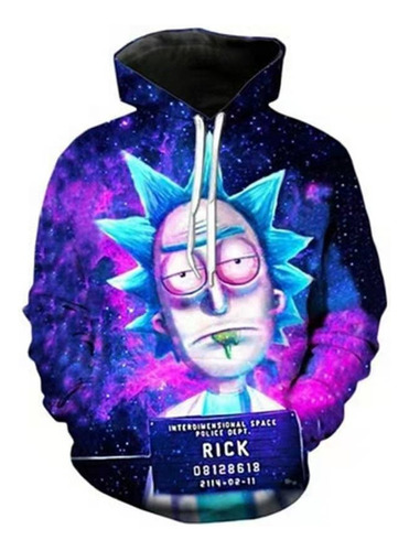 Moda Rick Y Morty Diseño Impresión 3d Sudadera Con Capucha