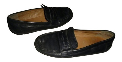 Zapato De Hombre Casual Negro De Cuero Marca Geox Talla 40. 