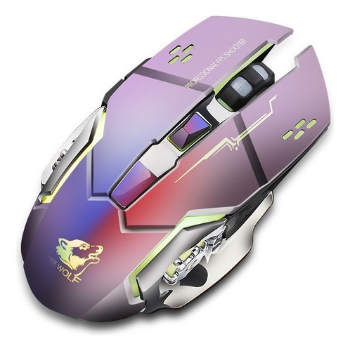 Mouse De Juego Inalámbrico Usb Recargable Led Silent 2.4 G