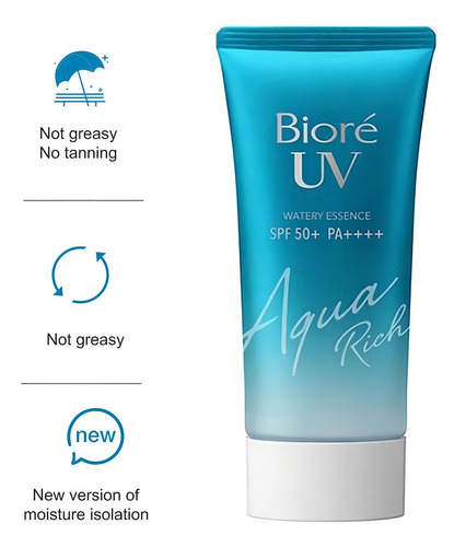 Protetor Solar Bioré Uv Aqua Rich Watey Essence F50 Facial