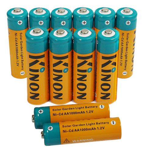 Kinon - Pilas Recargables Doble A, 1,2 V, Nicd Aa 1000 Mah (