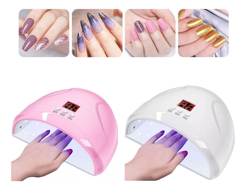Cabine Led/uv Unha Manicure Gel Acrigel Branca