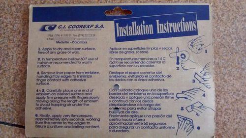 Imagen 4 de 4 de Emblema Puerta / Manija/ Chevrolet Ford Coorexp Colombia