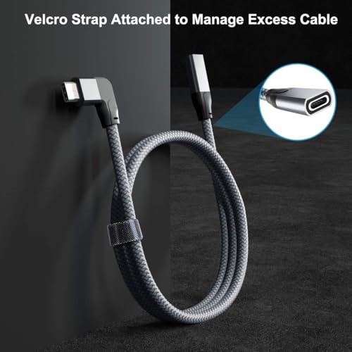 Cable De Extensión Usb C En Ángulo Recto De Itramax De 3.3 P